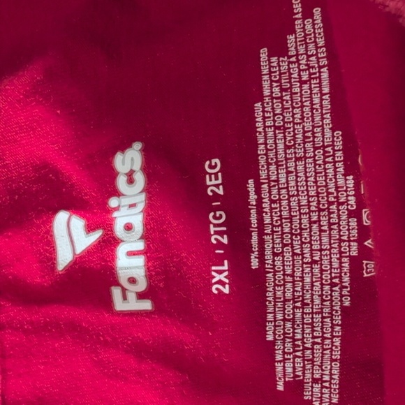 Fanatics Indiana University Red T-Shirt Size 2XL - Picture 4 of 7